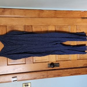 Blue pinstripe jumpsuit